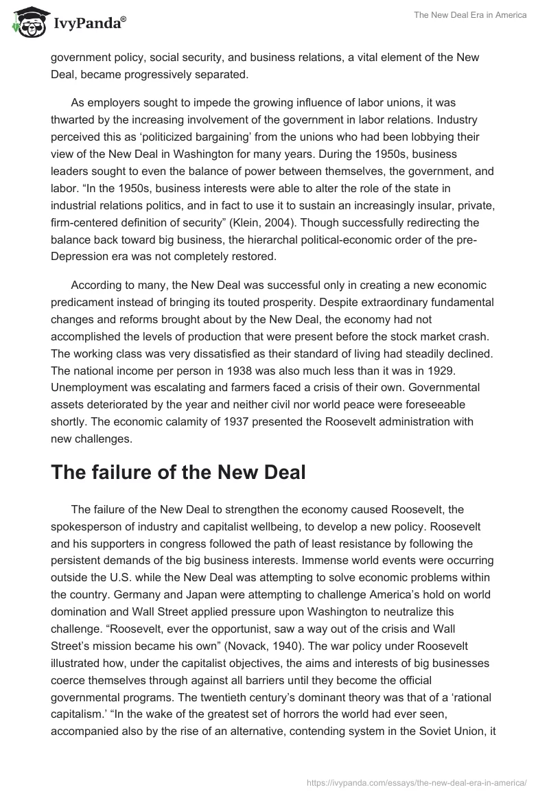 The New Deal Era in America. Page 3