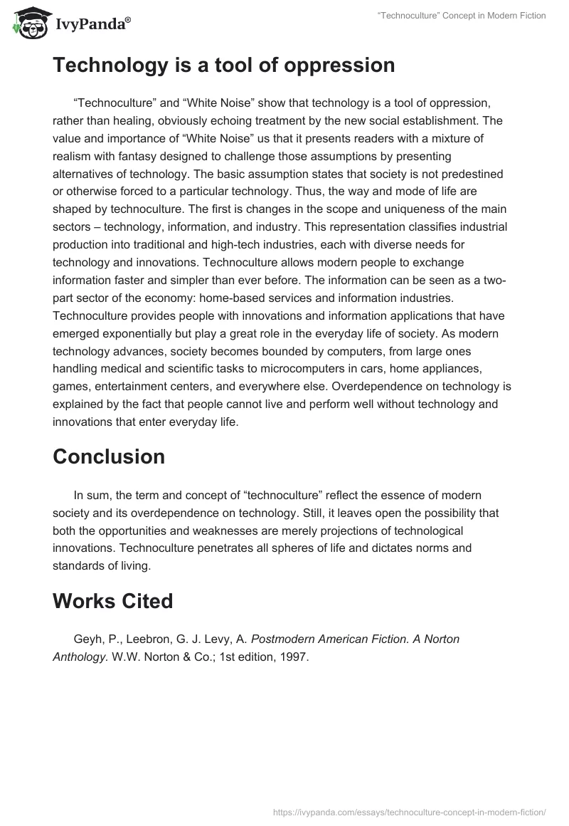 “Technoculture” Concept in Modern Fiction. Page 2