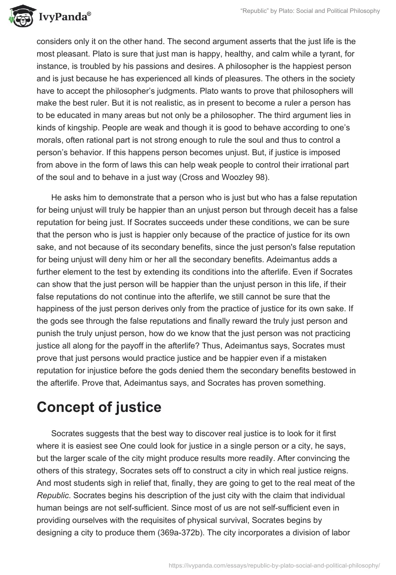 “Republic” by Plato: Social and Political Philosophy. Page 2