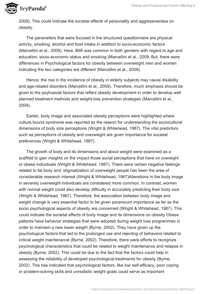 Obesity and Psychosocial Factors Affecting It. Page 4