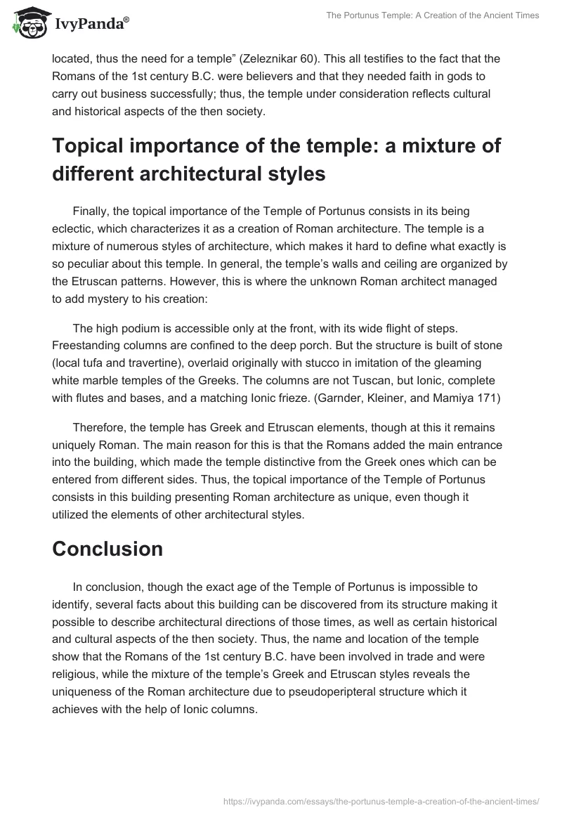The Portunus Temple: A Creation of the Ancient Times. Page 3