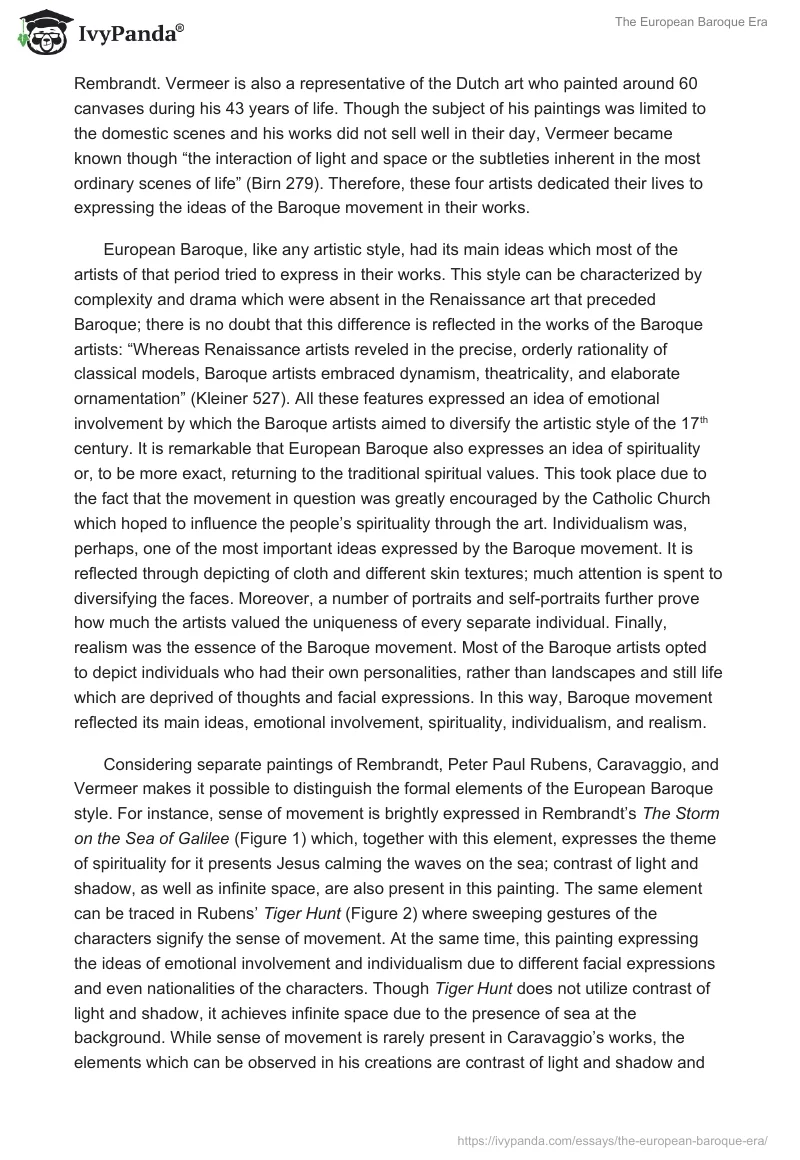 The European Baroque Era. Page 2