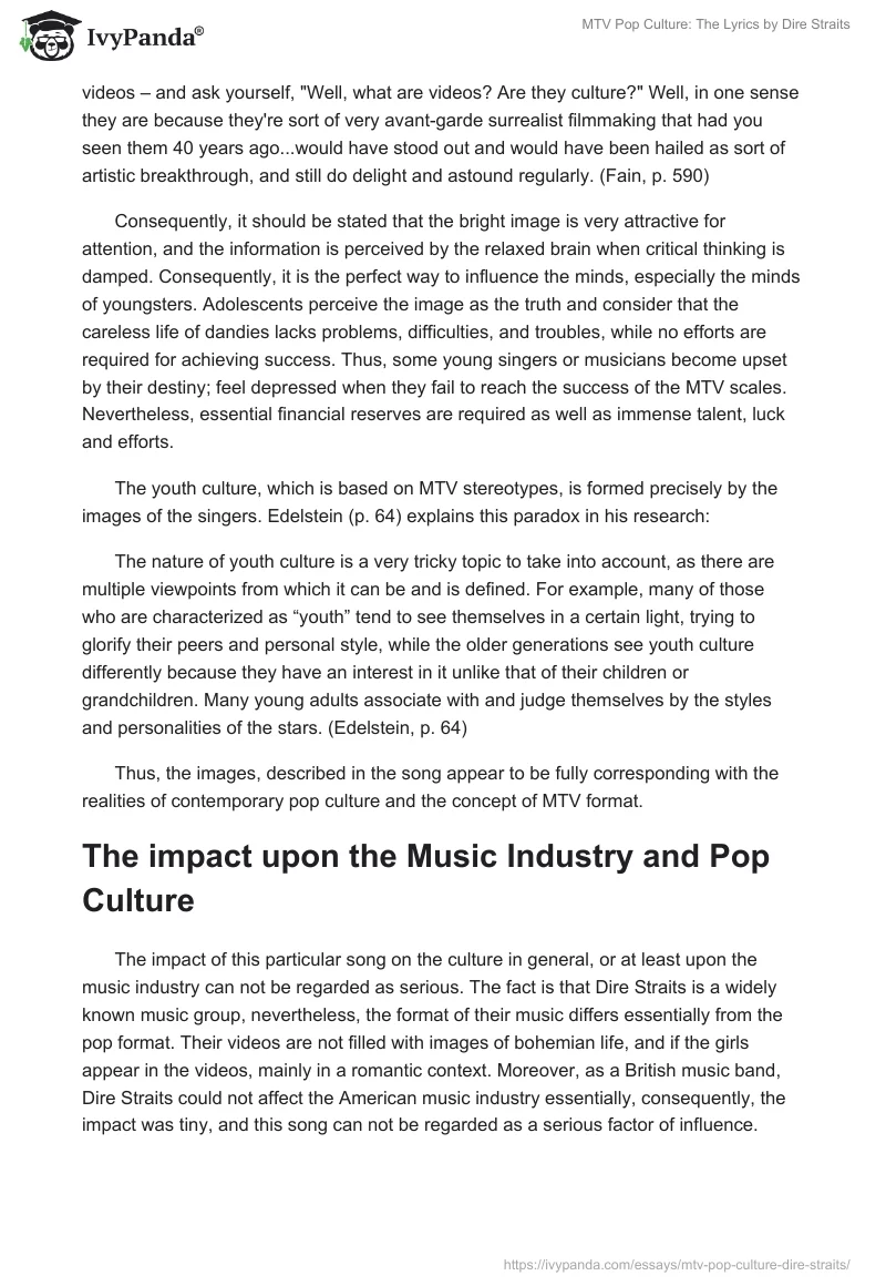 MTV Pop Culture: The Lyrics by Dire Straits. Page 4