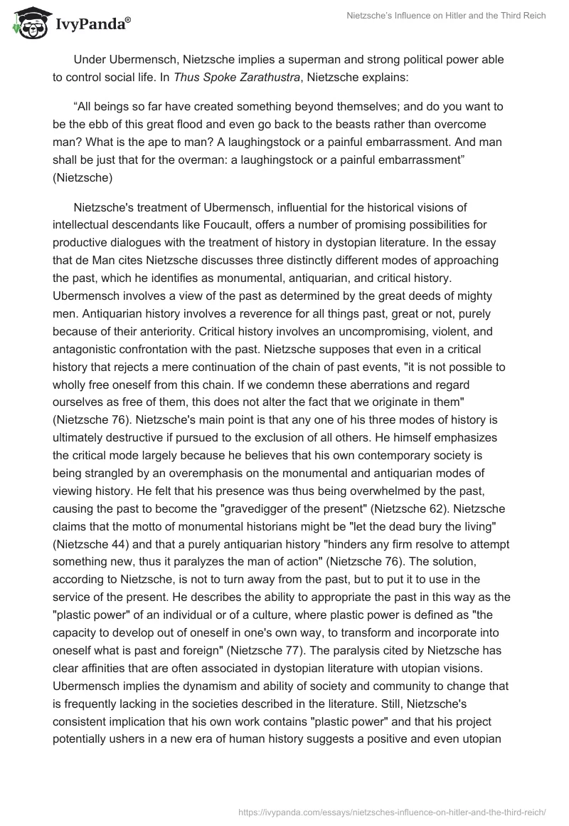 Nietzsche’s Influence on Hitler and the Third Reich. Page 2