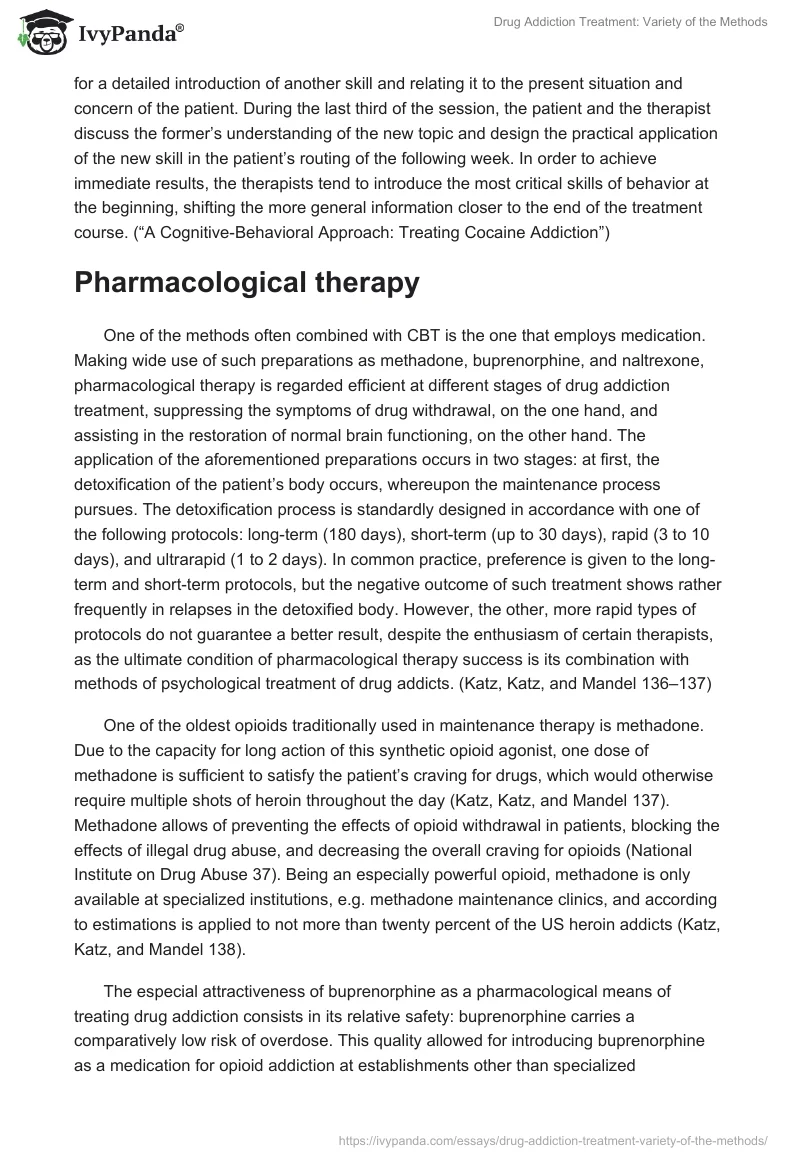 Drug Addiction Treatment: Variety of the Methods. Page 3