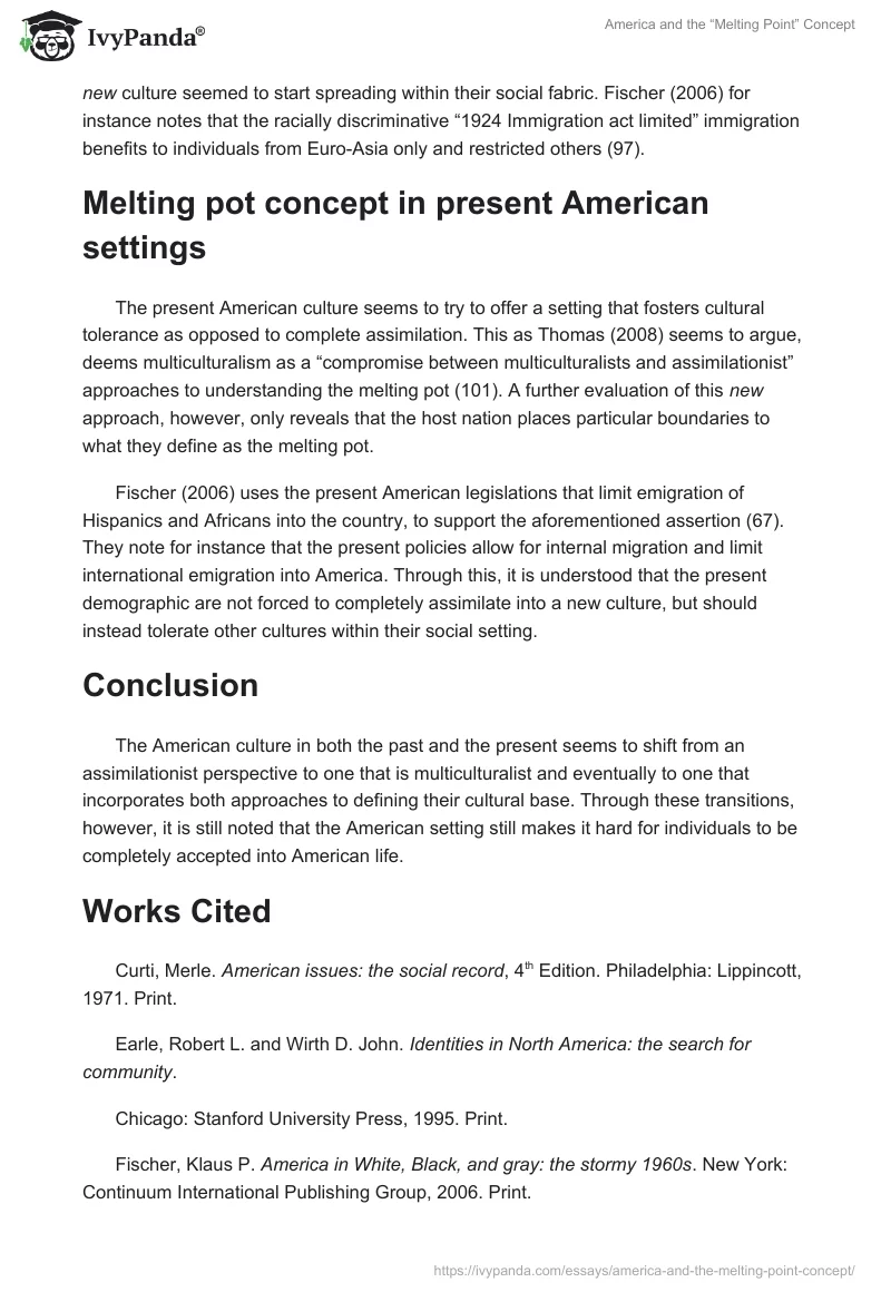 America and the “Melting Point” Concept. Page 3