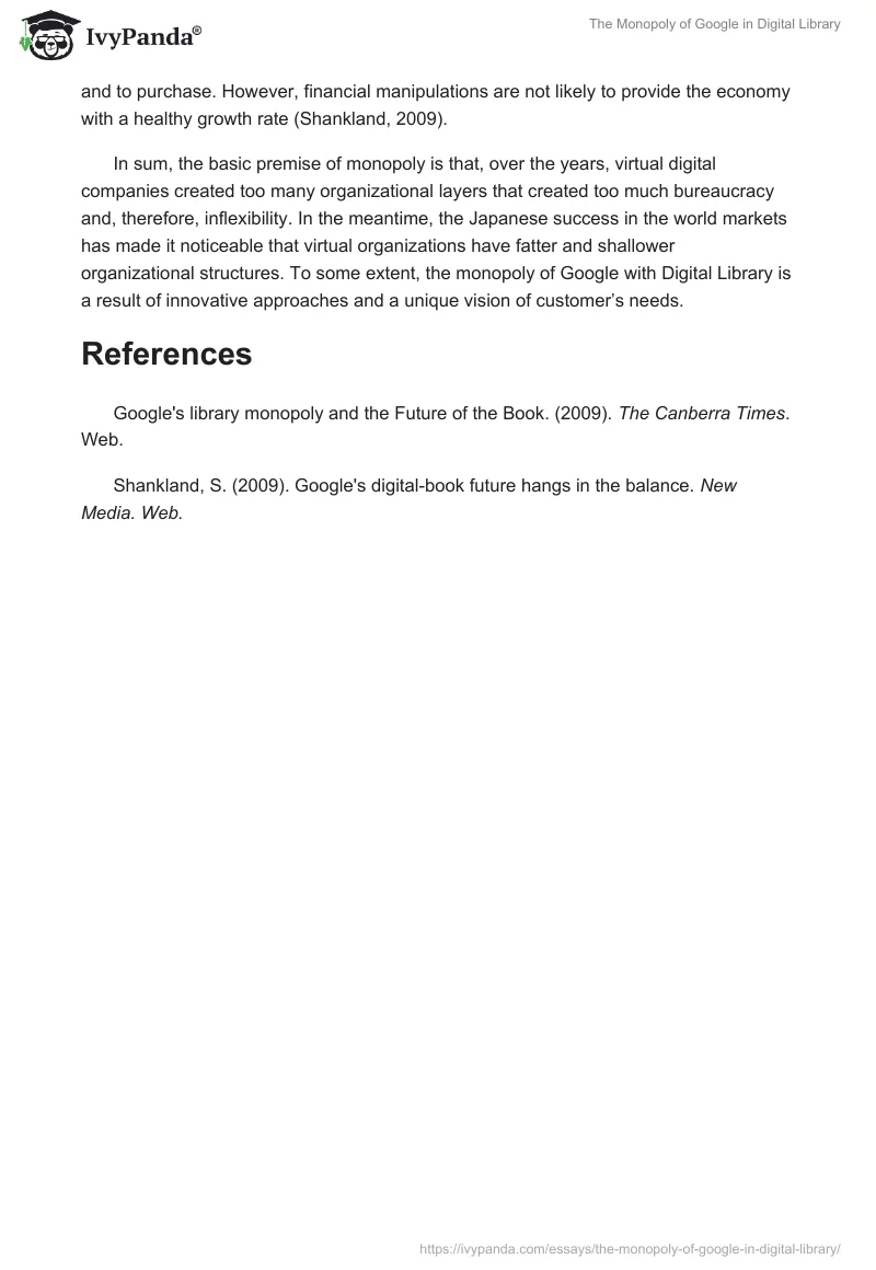 The Monopoly of Google in Digital Library. Page 4