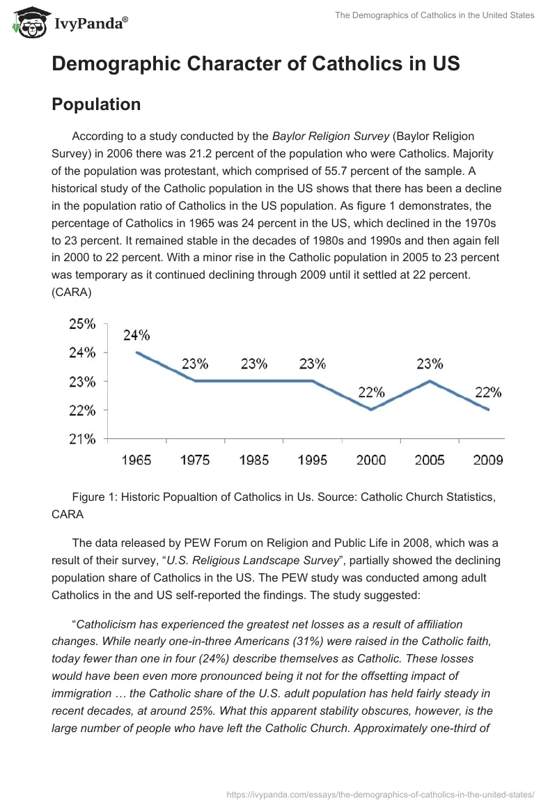 The Demographics of Catholics in the United States. Page 2