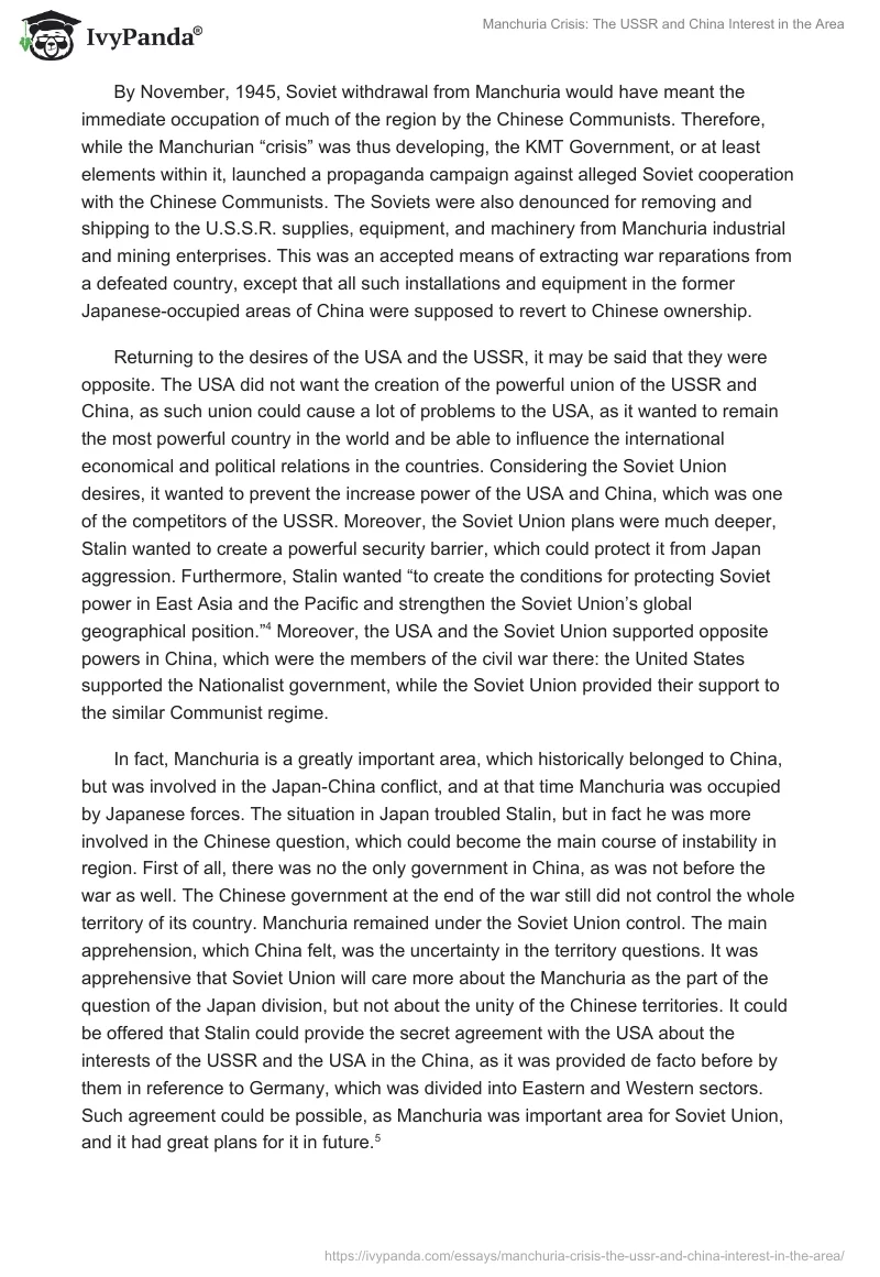 Manchuria Crisis: The USSR and China Interest in the Area. Page 3