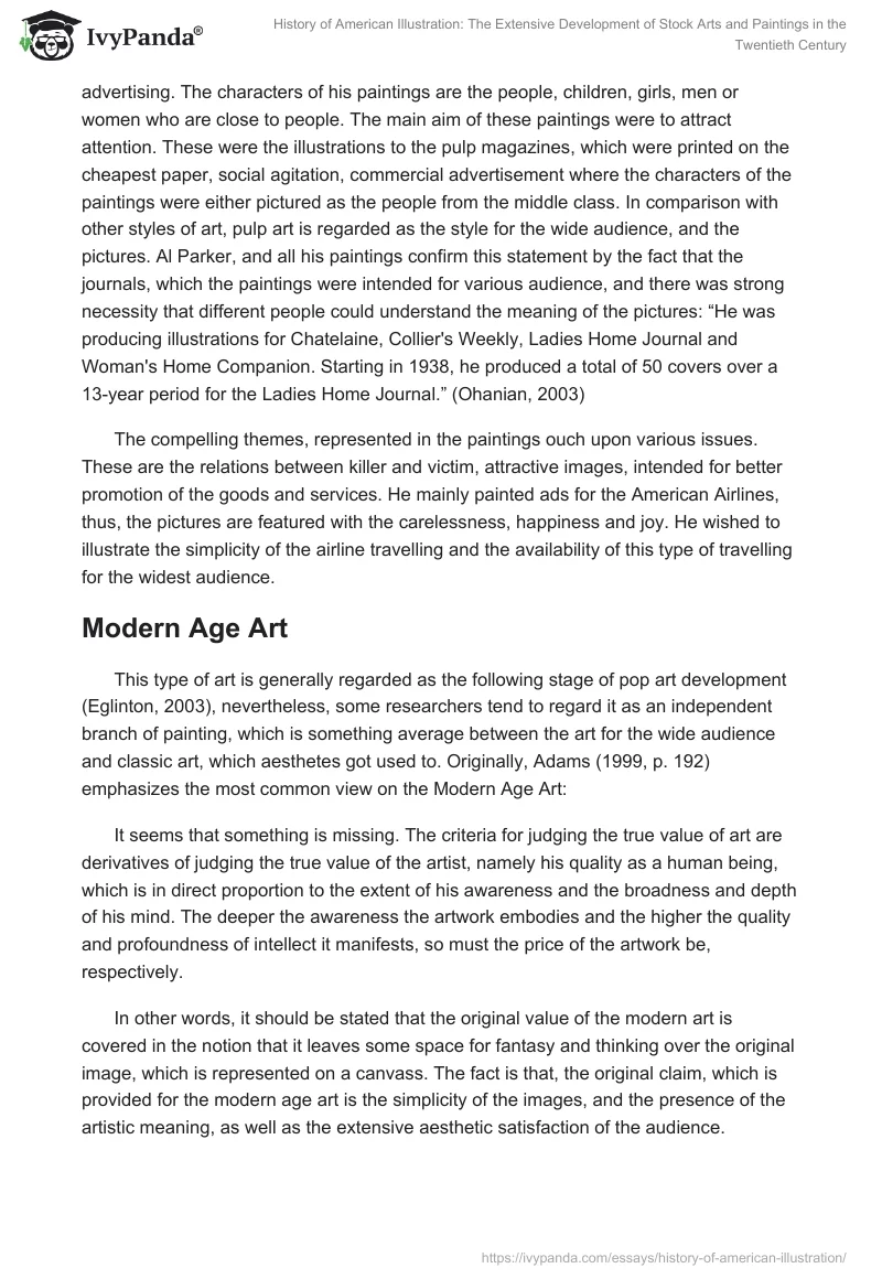 History of American Illustration: The Extensive Development of Stock Arts and Paintings in the Twentieth Century. Page 2