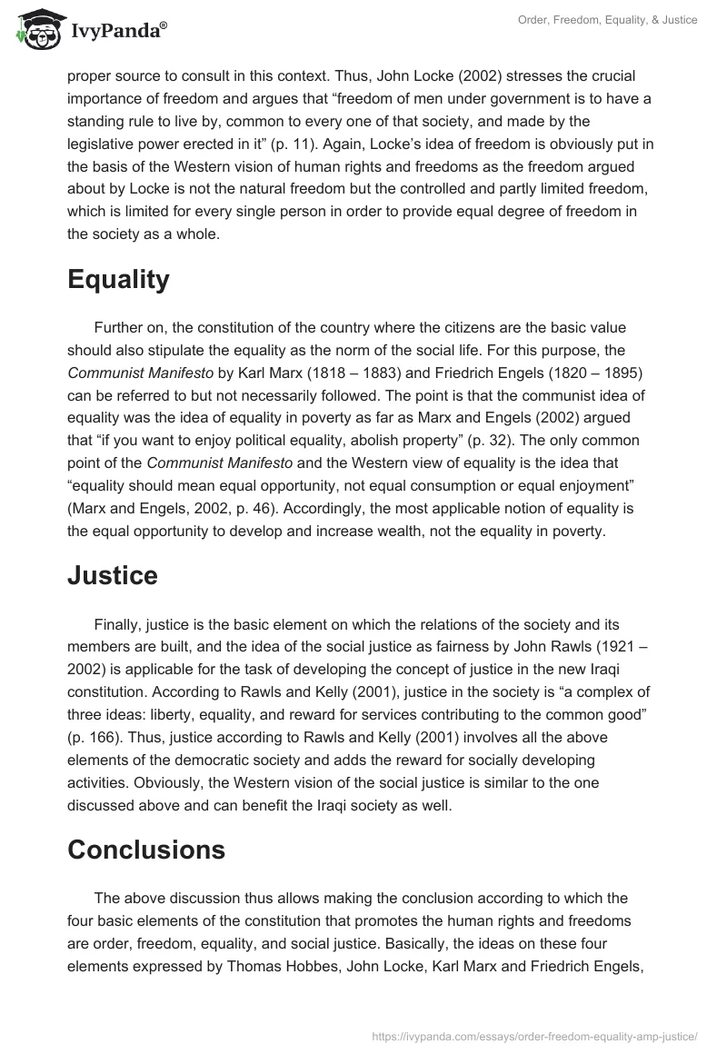 Order, Freedom, Equality, & Justice. Page 2