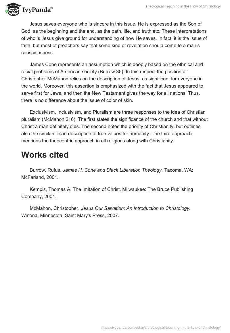 Theological Teaching in the Flow of Christology. Page 2