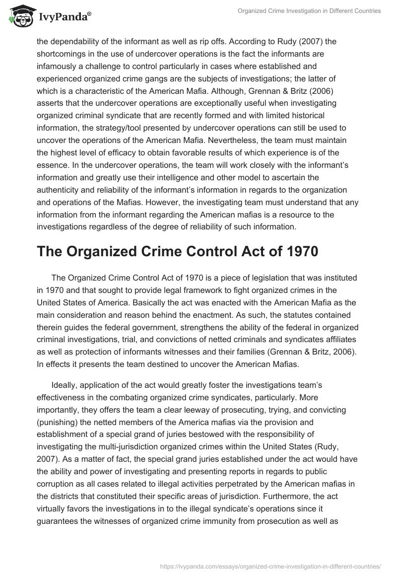 Organized Crime Investigation in Different Countries. Page 3