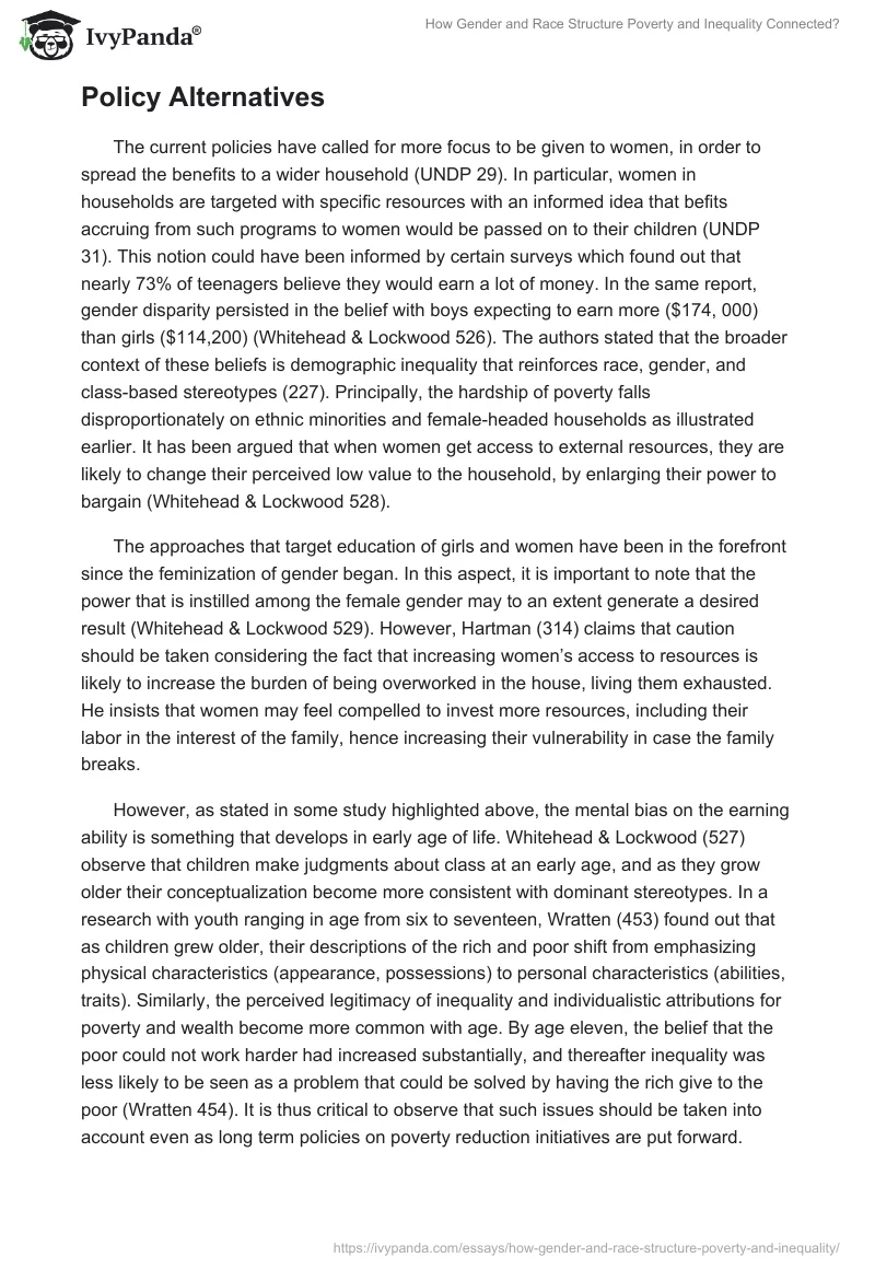 How Gender and Race Structure Poverty and Inequality Connected?. Page 5