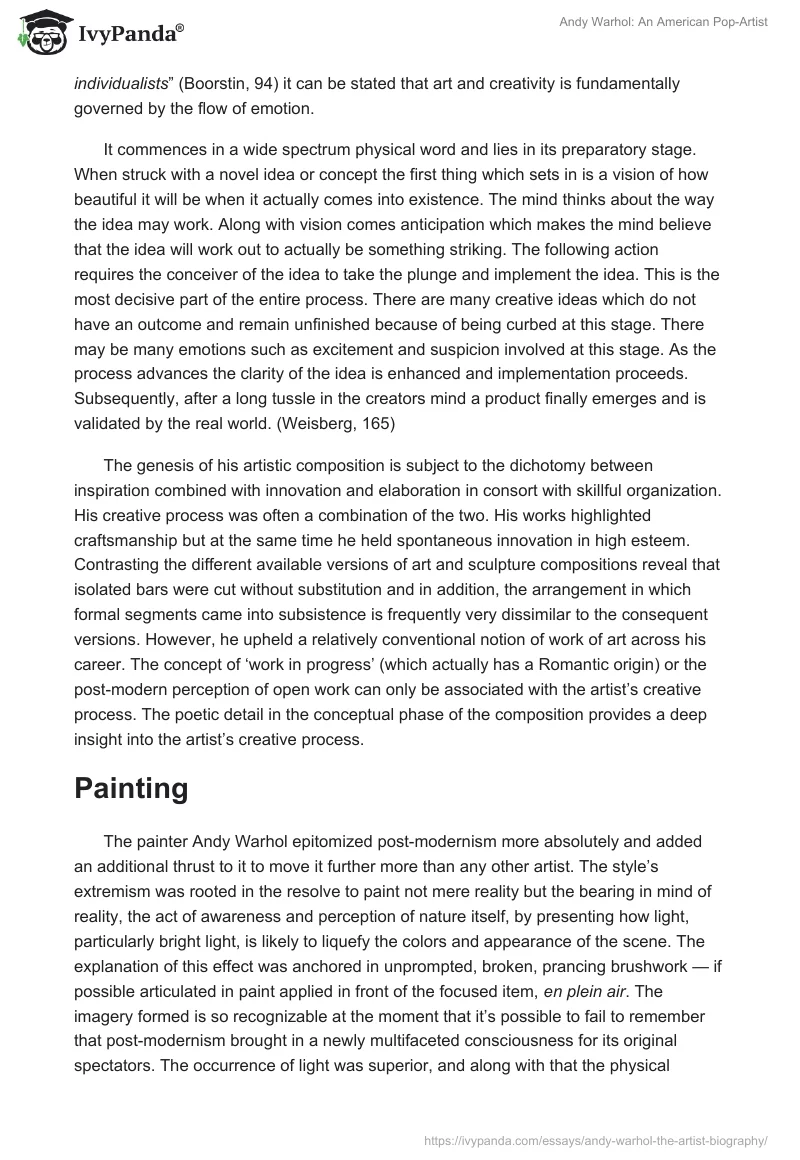 Andy Warhol: An American Pop-Artist. Page 2
