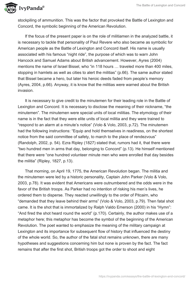 The Battle of Lexington and Concord. Page 2