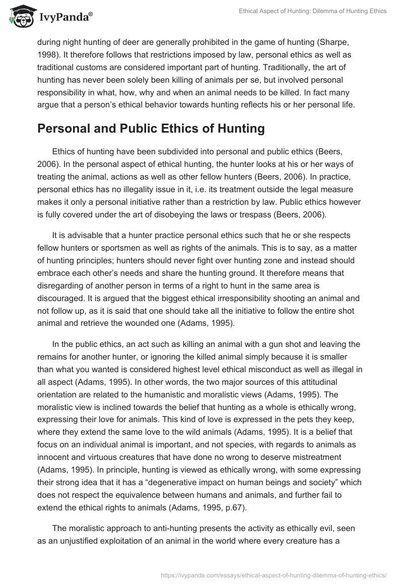 Ethical Aspect of Hunting: Dilemma of Hunting Ethics. Page 4