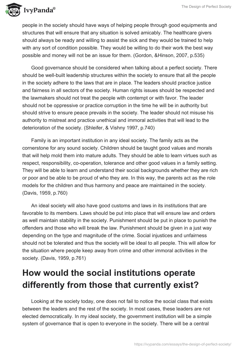 The Design of Perfect Society. Page 2
