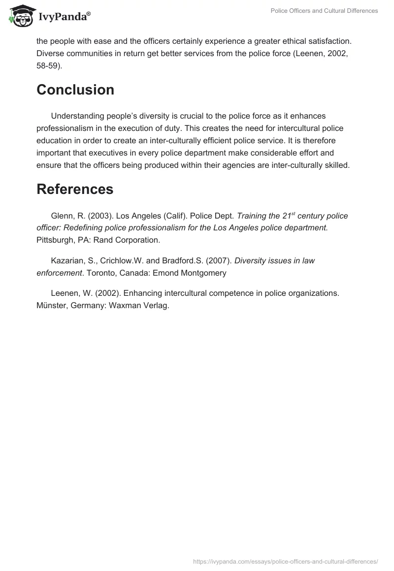 Police Officers and Cultural Differences. Page 3