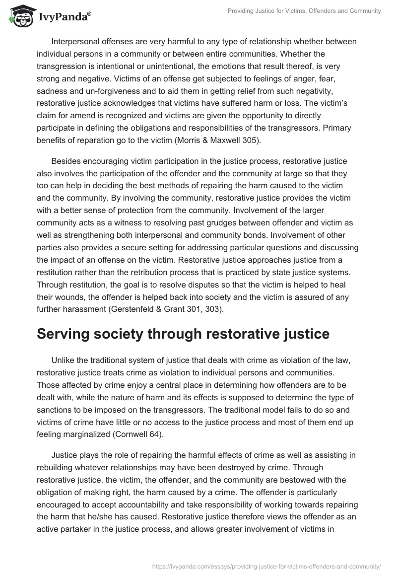 Providing Justice for Victims, Offenders and Community. Page 3