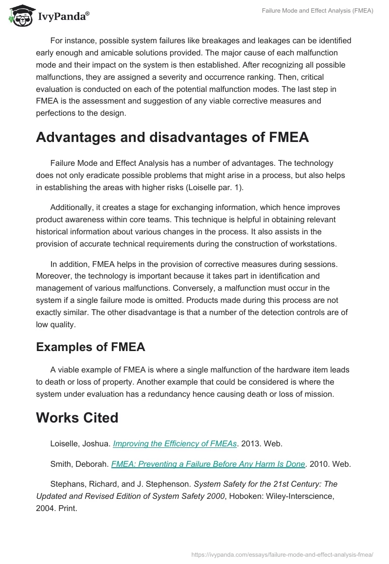 Failure Mode and Effect Analysis (FMEA). Page 2