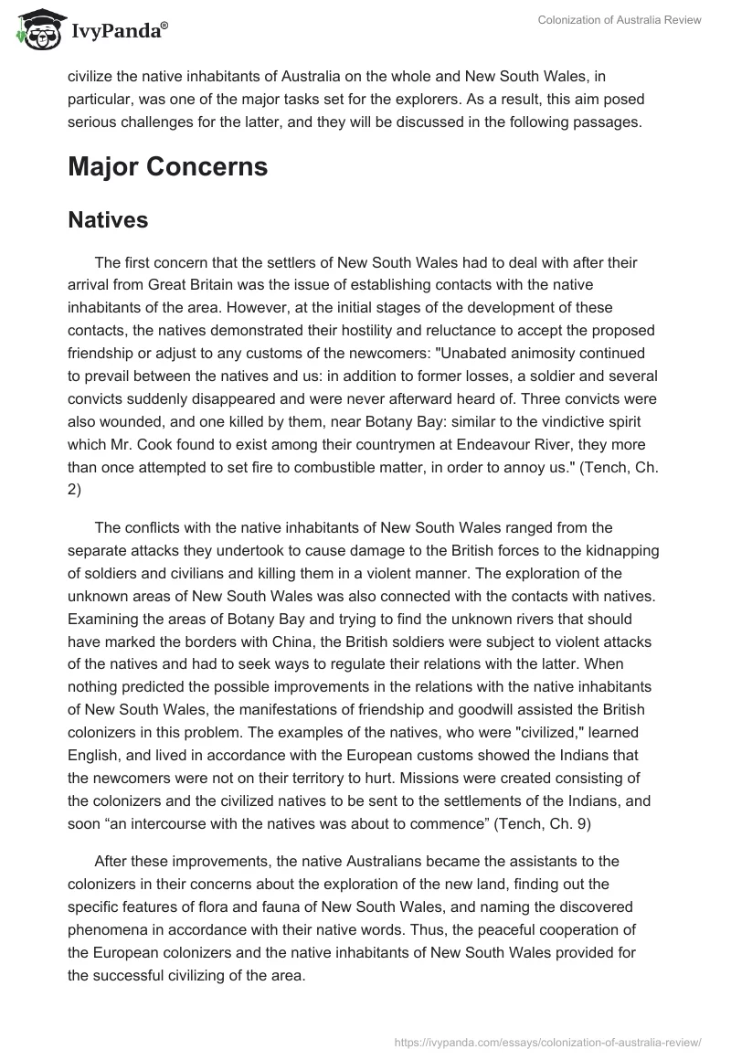 Colonization of Australia Review. Page 2