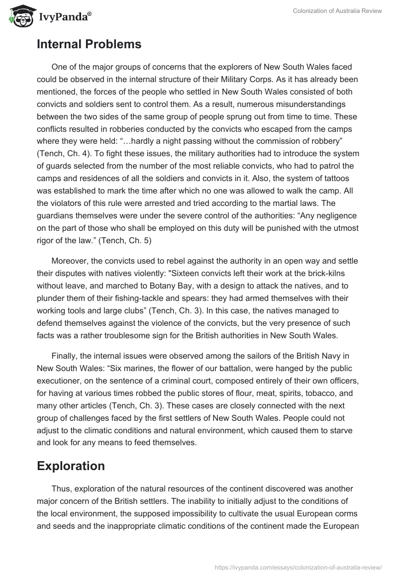 Colonization of Australia Review. Page 3
