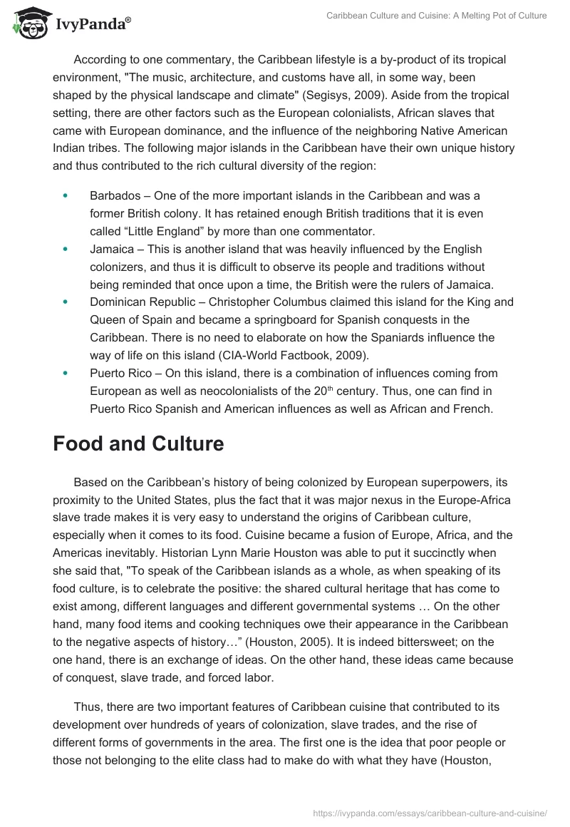 Caribbean Culture and Cuisine: A Melting Pot of Culture. Page 2