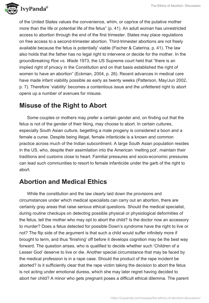 The Ethics of Abortion: Discussion. Page 3