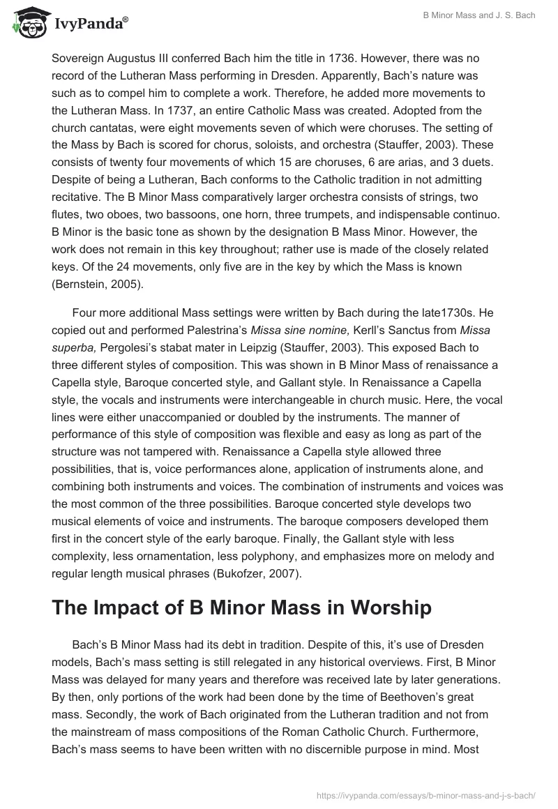 B Minor Mass and J. S. Bach. Page 3
