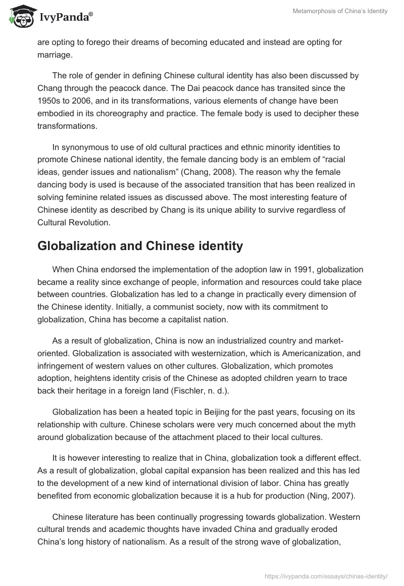 Metamorphosis of China’s Identity. Page 3