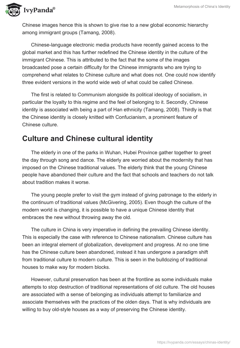 Metamorphosis of China’s Identity. Page 5