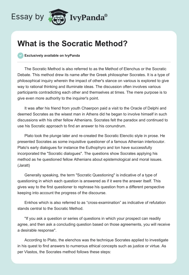 What is the Socratic Method?. Page 1