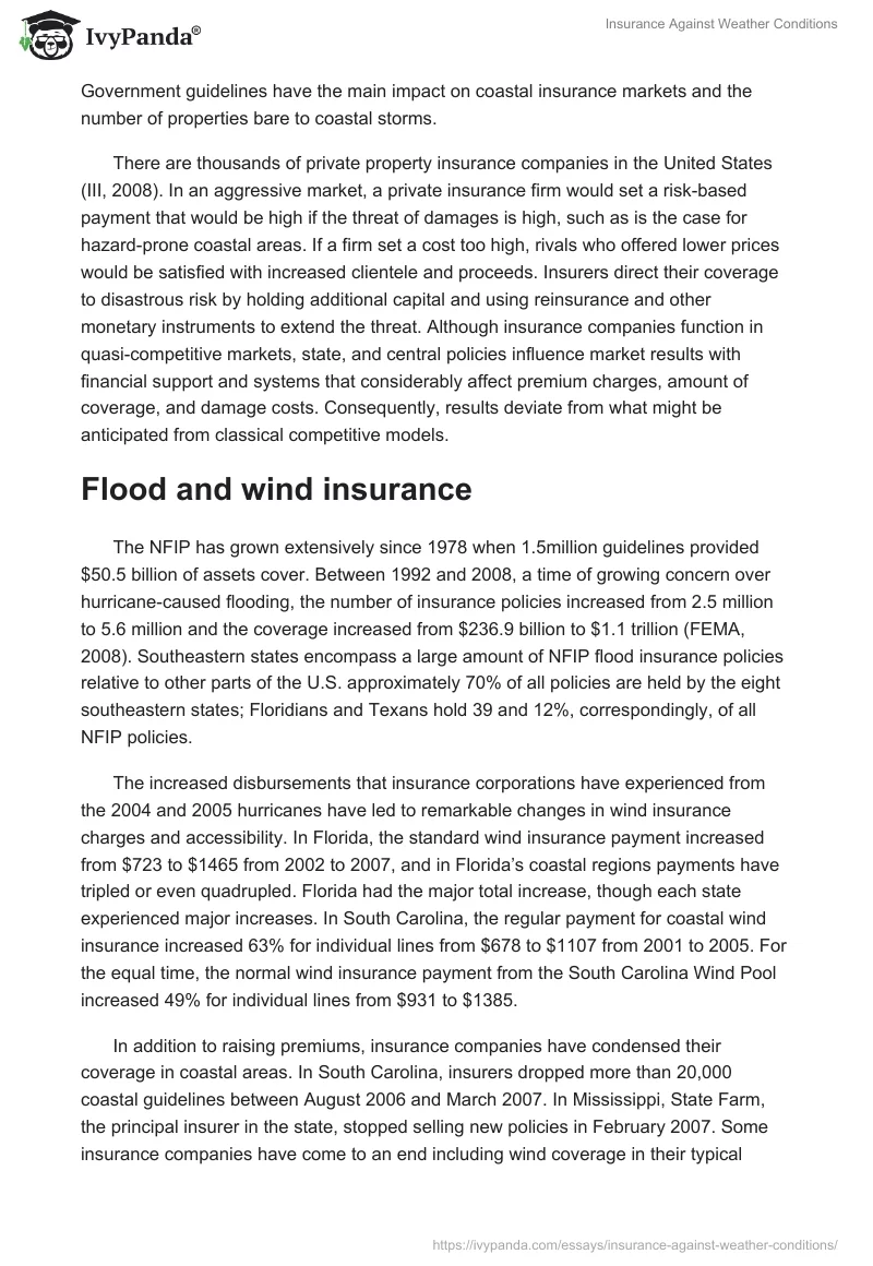 Insurance Against Weather Conditions. Page 2