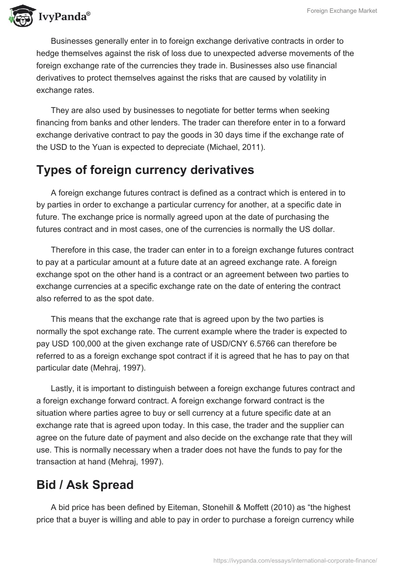 Foreign Exchange Market. Page 2