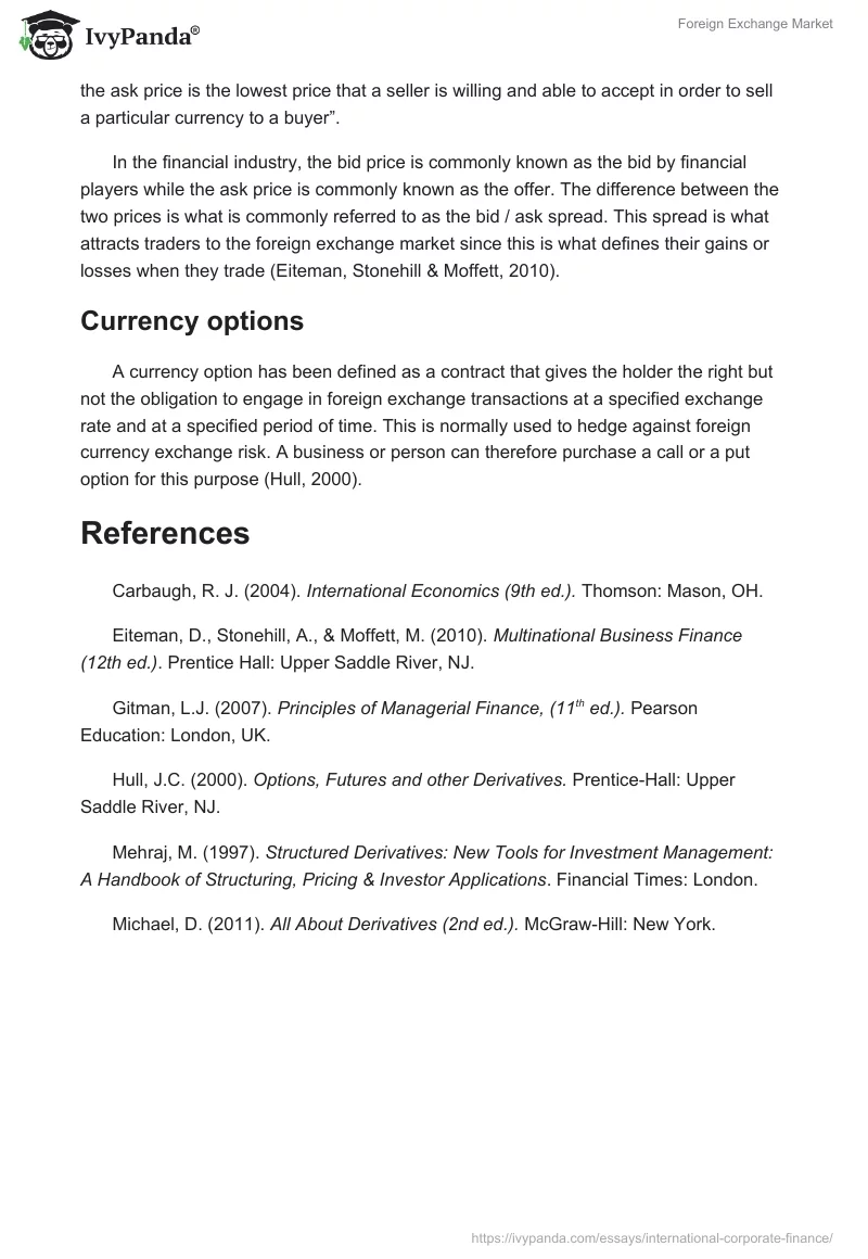 Foreign Exchange Market. Page 3