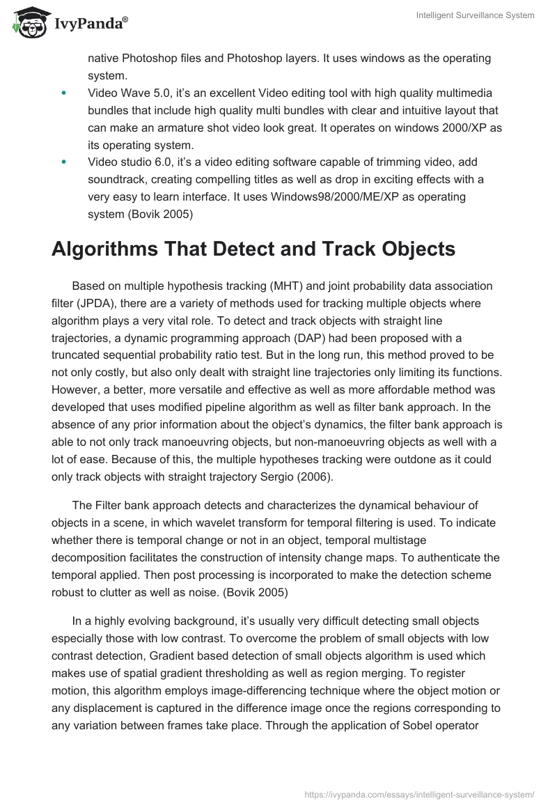 Intelligent Surveillance System. Page 5
