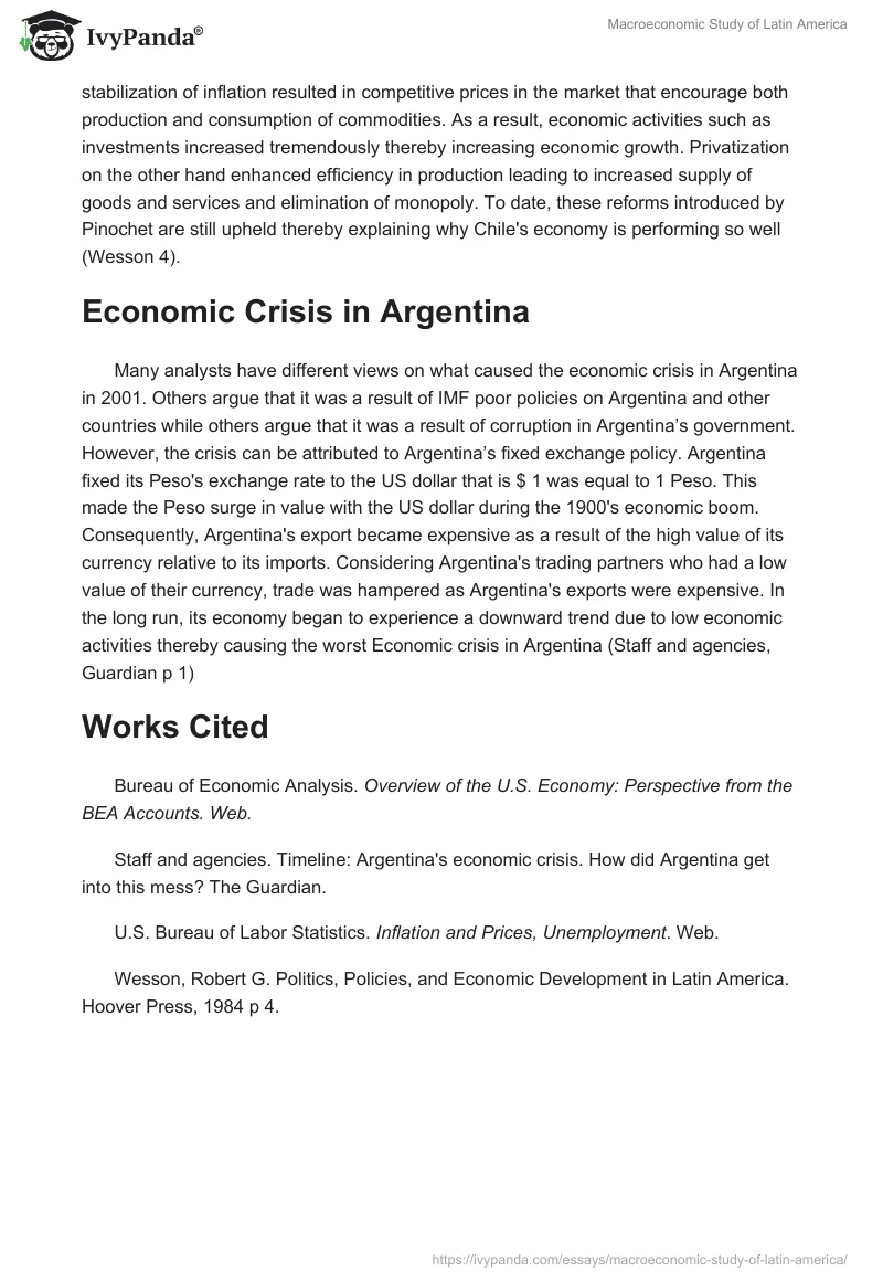 Macroeconomic Study of Latin America. Page 3