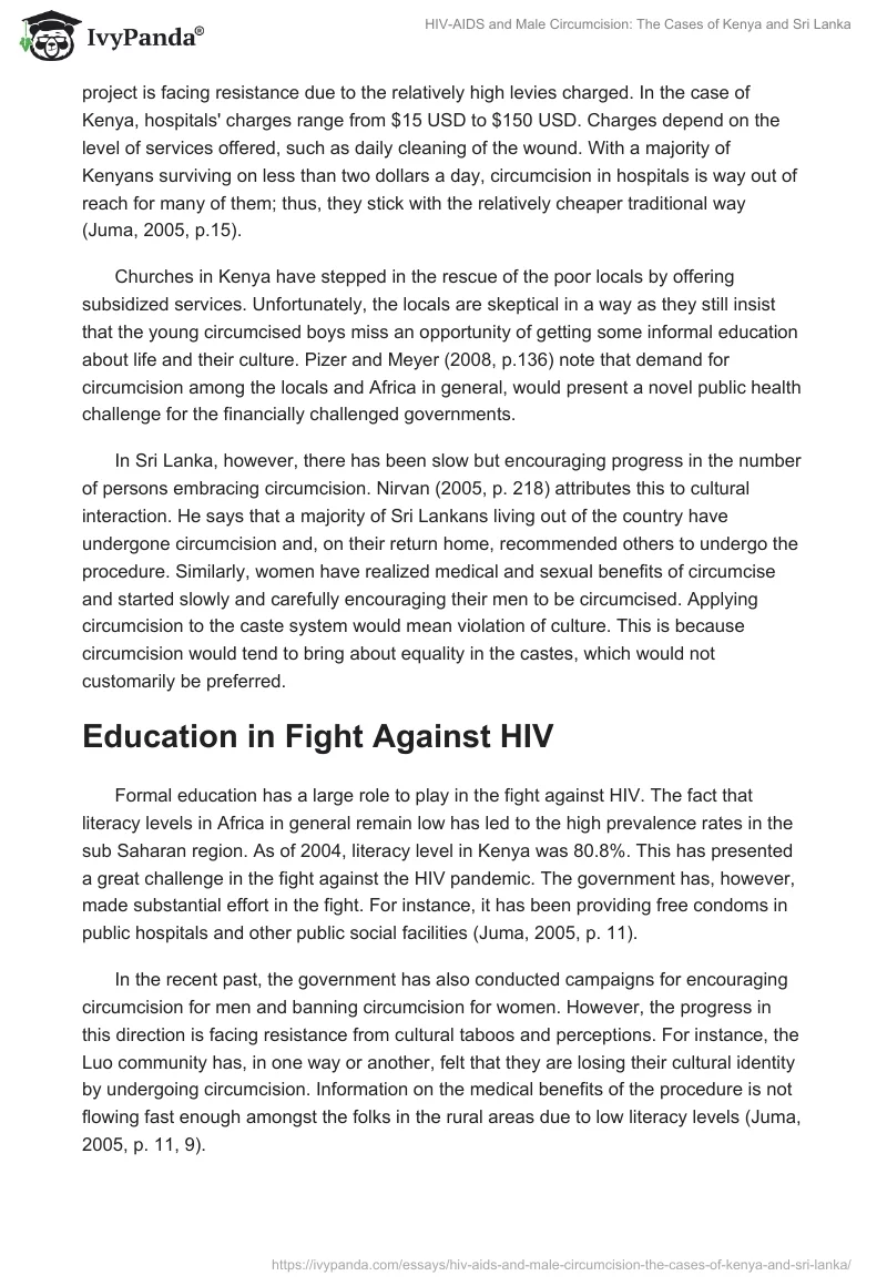 HIV-AIDS and Male Circumcision: The Cases of Kenya and Sri Lanka. Page 5