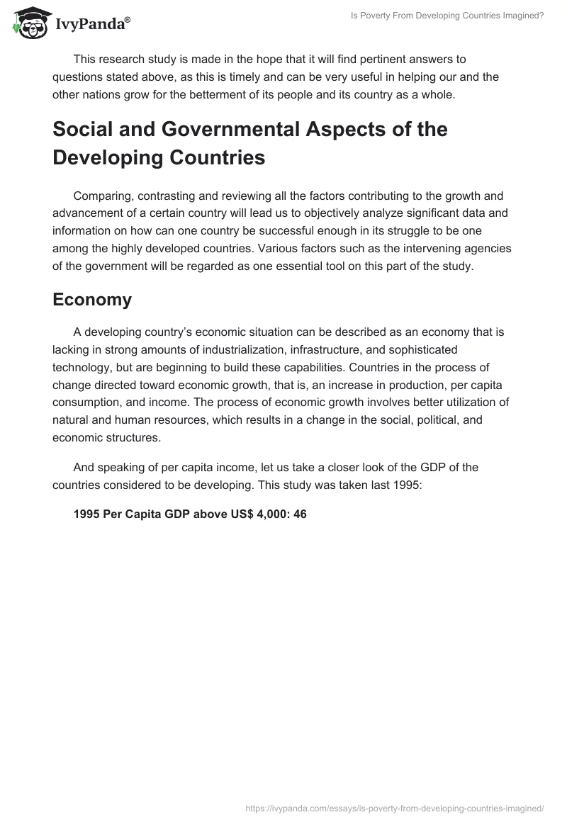 Is Poverty From Developing Countries Imagined?. Page 2