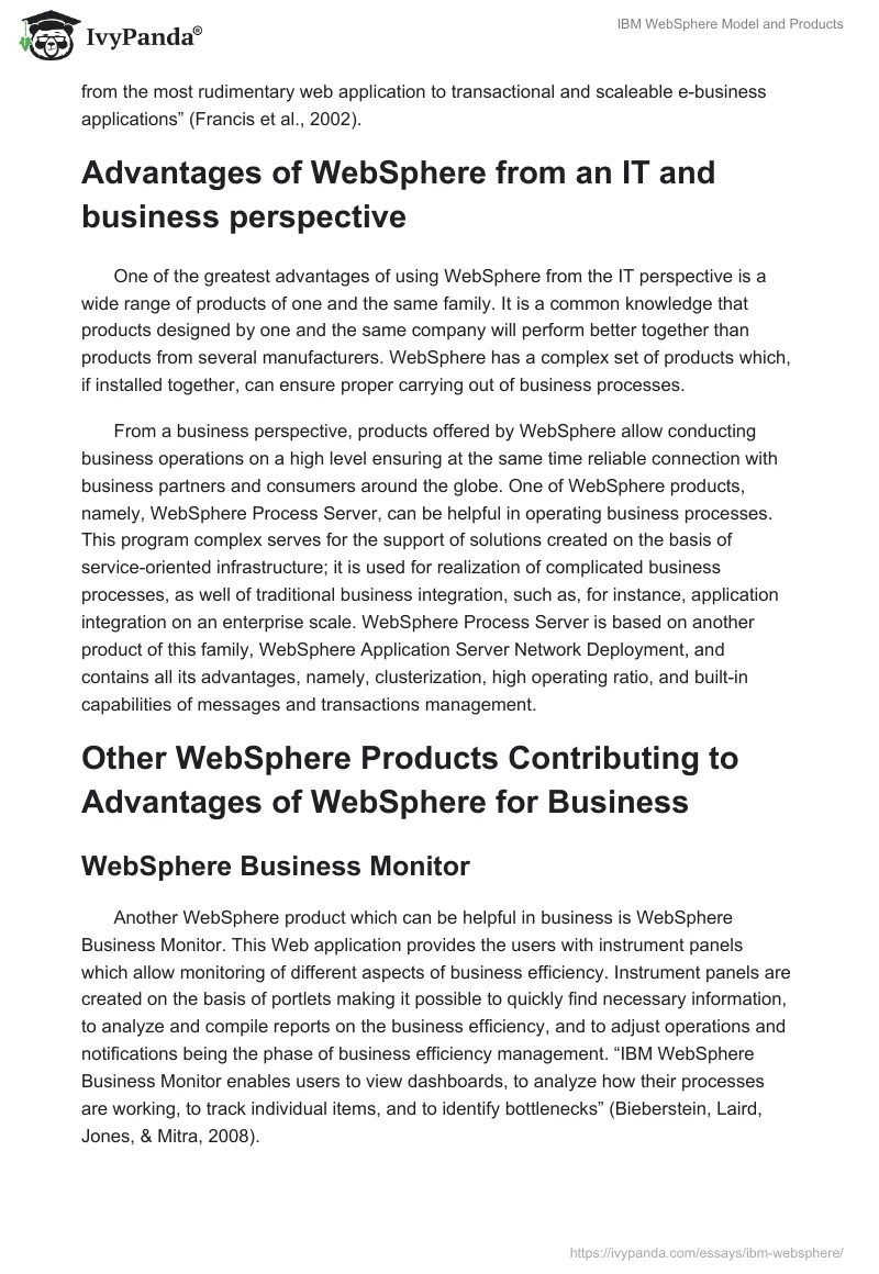 IBM WebSphere Model and Products. Page 2