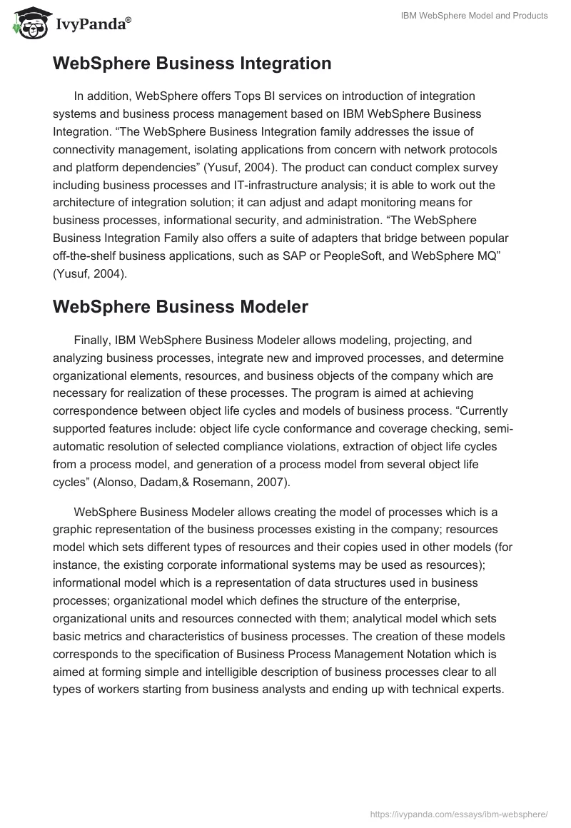 IBM WebSphere Model and Products. Page 3