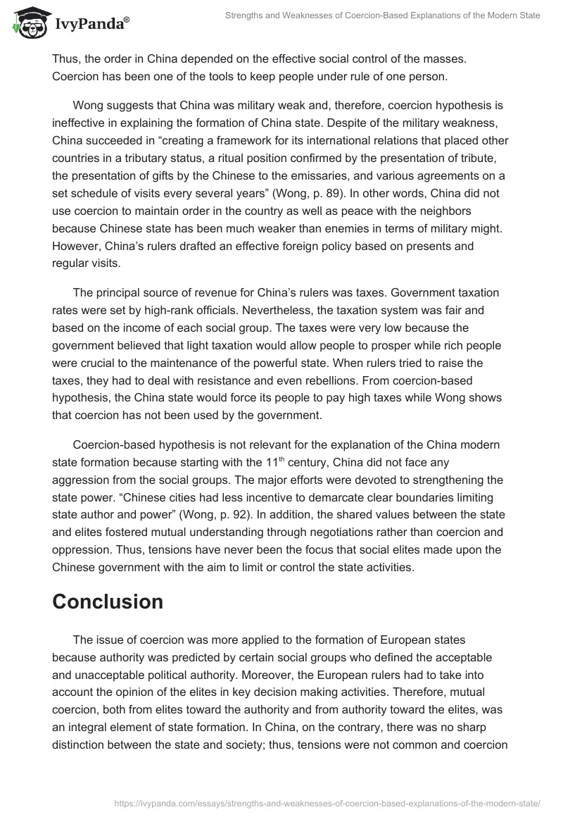 Strengths and Weaknesses of Coercion-Based Explanations of the Modern State. Page 3