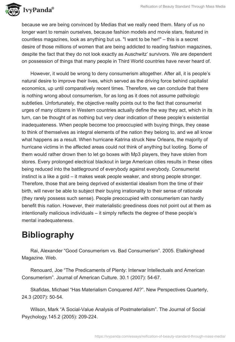 Reification of Beauty Standard Through Mass Media. Page 3