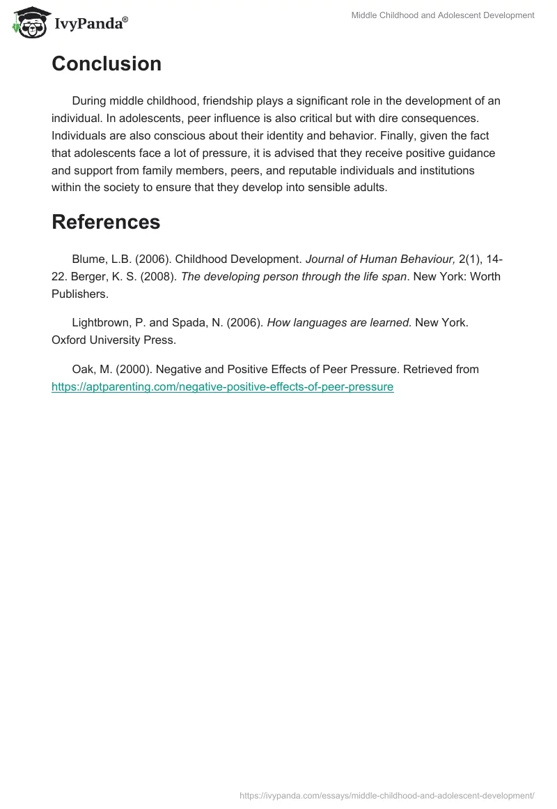 Middle Childhood and Adolescent Development. Page 5