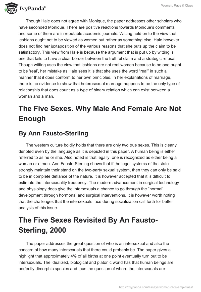 Women, Race & Class. Page 5