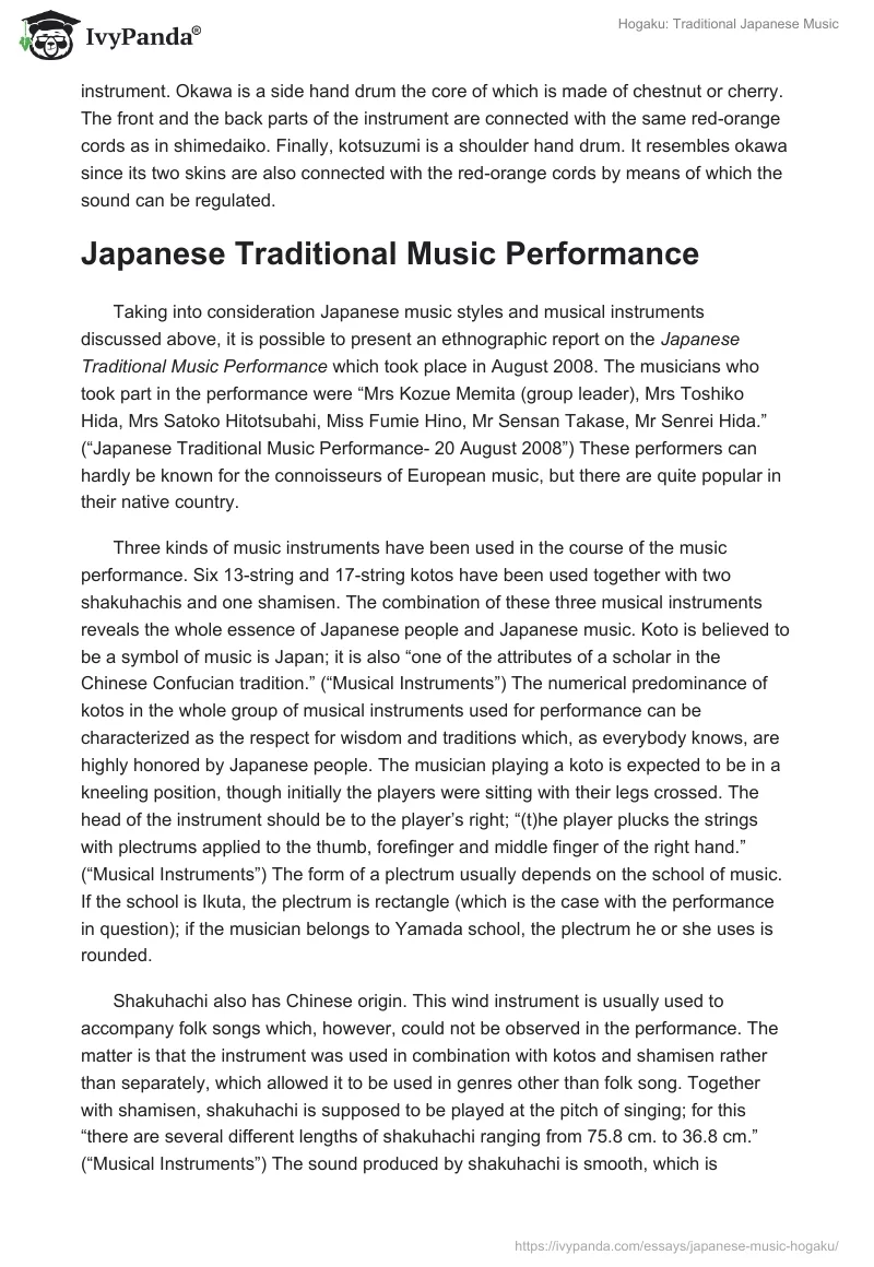 Hogaku: Traditional Japanese Music. Page 4