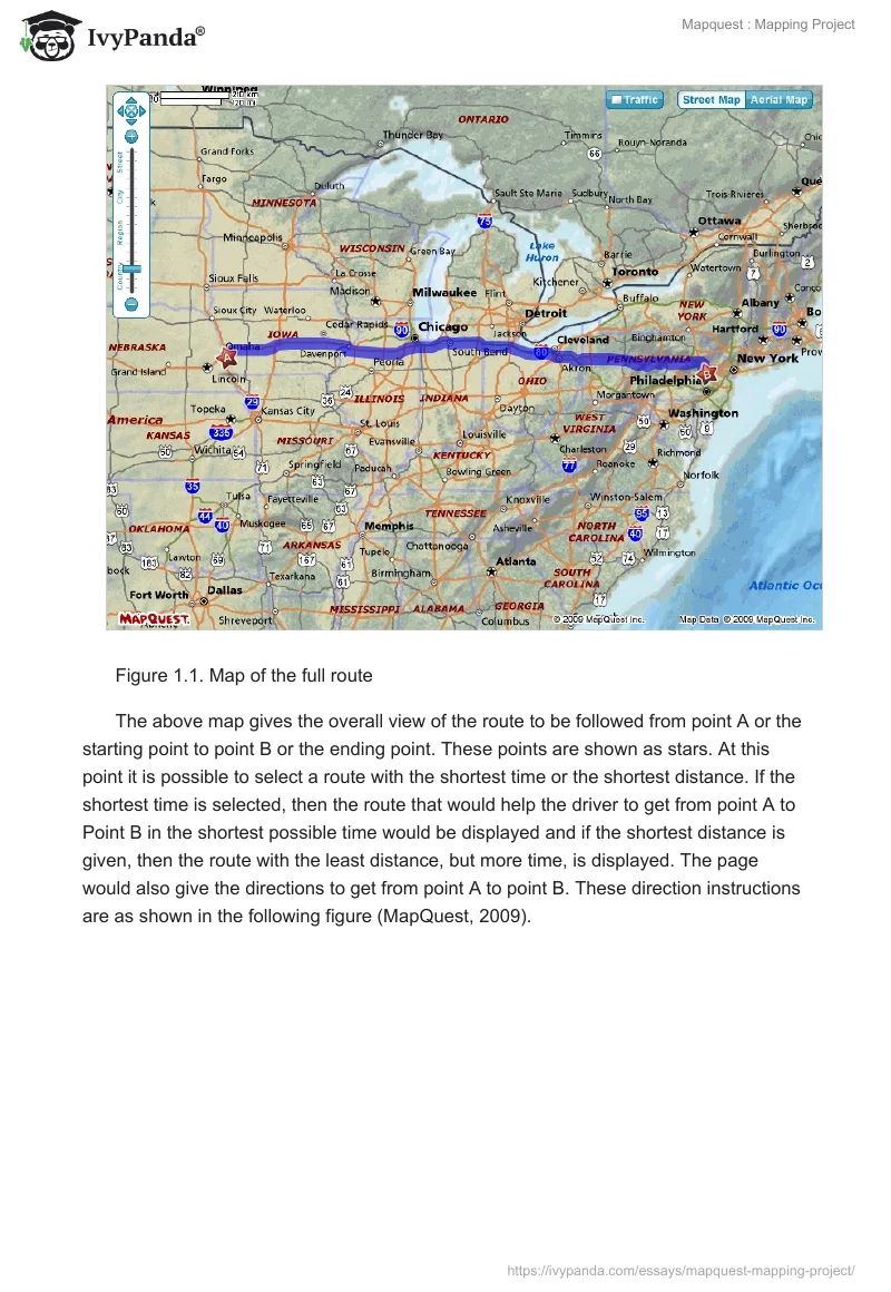 Mapquest : Mapping Project. Page 2
