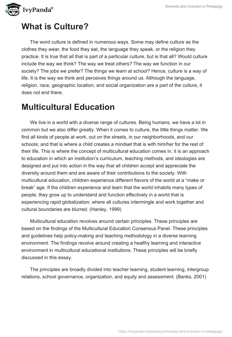 Diversity and Inclusion in Pedagogy. Page 2
