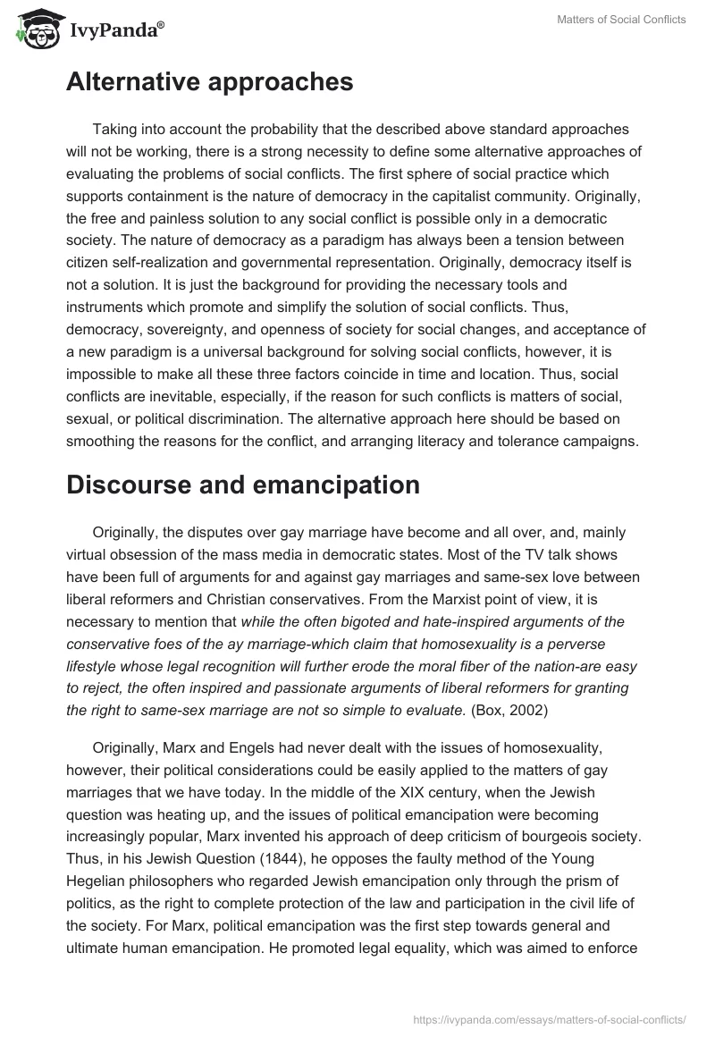 Matters of Social Conflicts. Page 4
